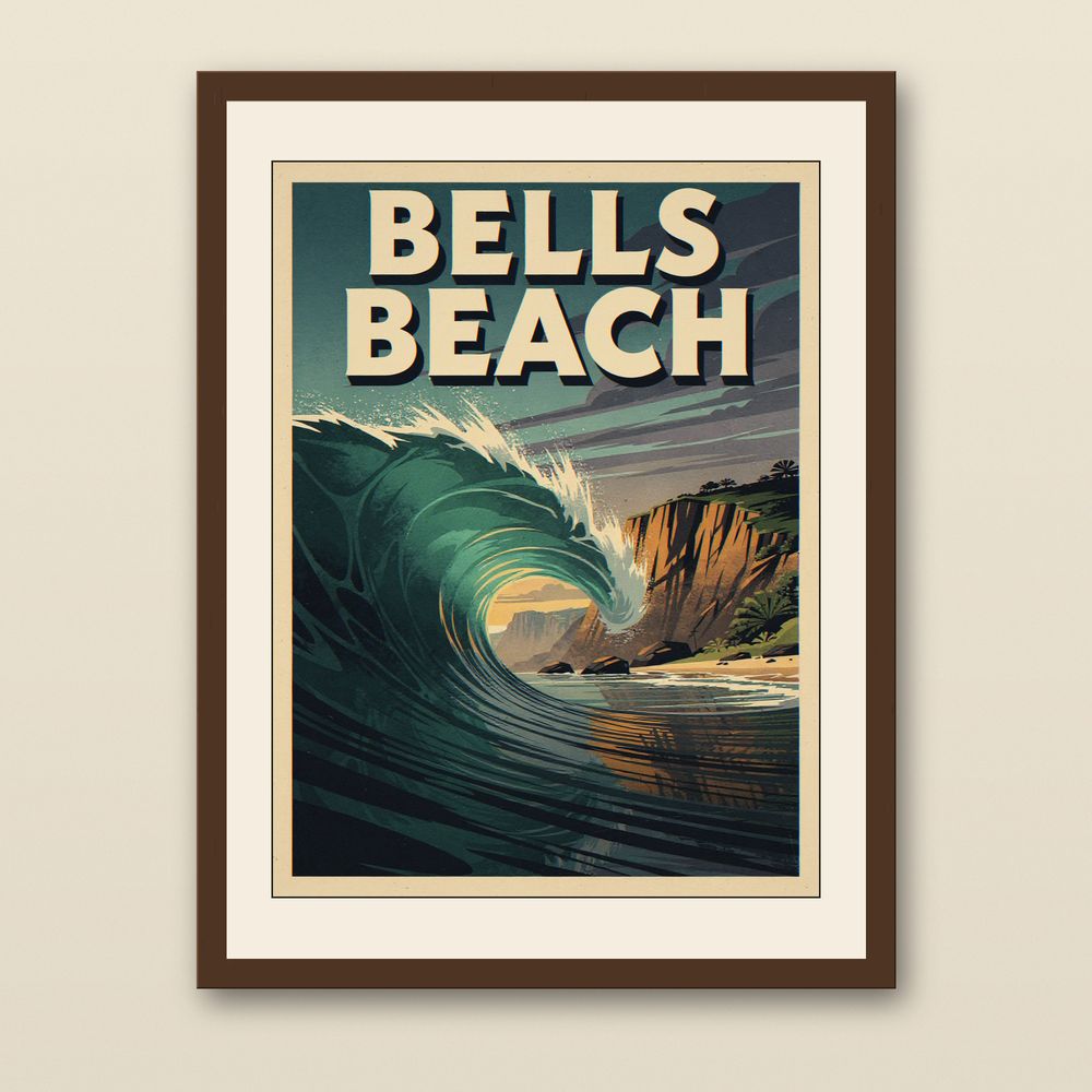 Bells Beach Australia Surf Poster