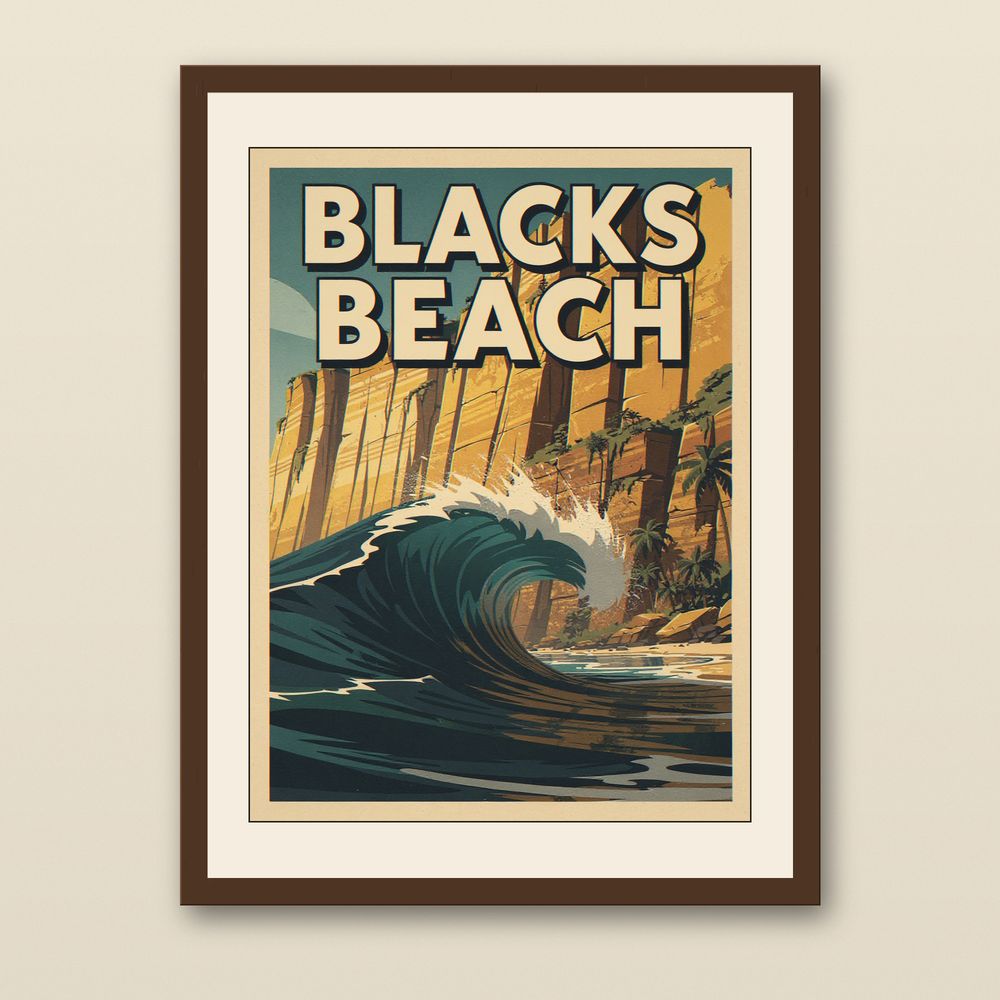 Blacks Beach Surf Poster
