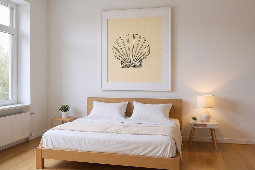 Boho Seashell Line Art — room mockup