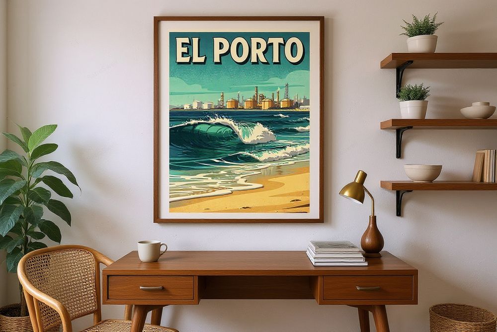 El Porto Manhattan Beach Print — room mockup