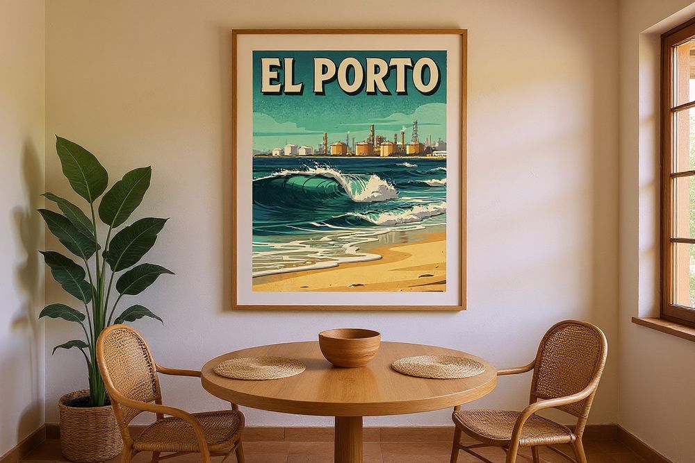 El Porto Manhattan Beach Print — room mockup
