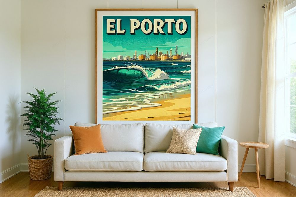 El Porto Manhattan Beach Print — room mockup