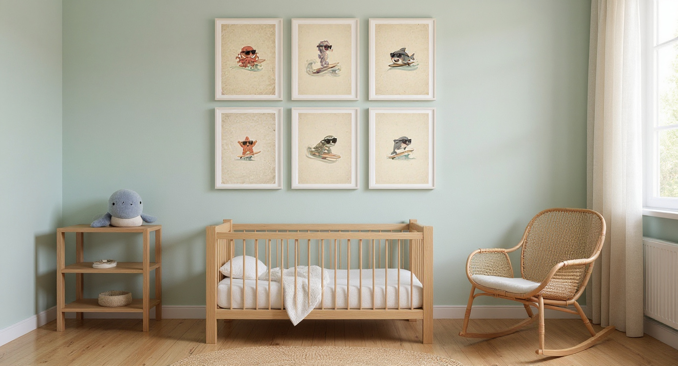 Ocean Nursery Gallery Wall Set