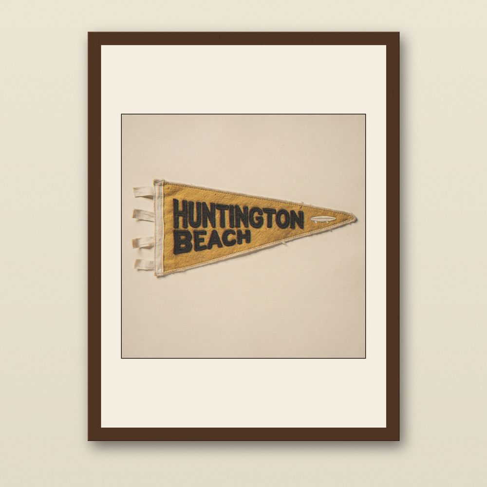 Huntington Beach Surf Pennant Print