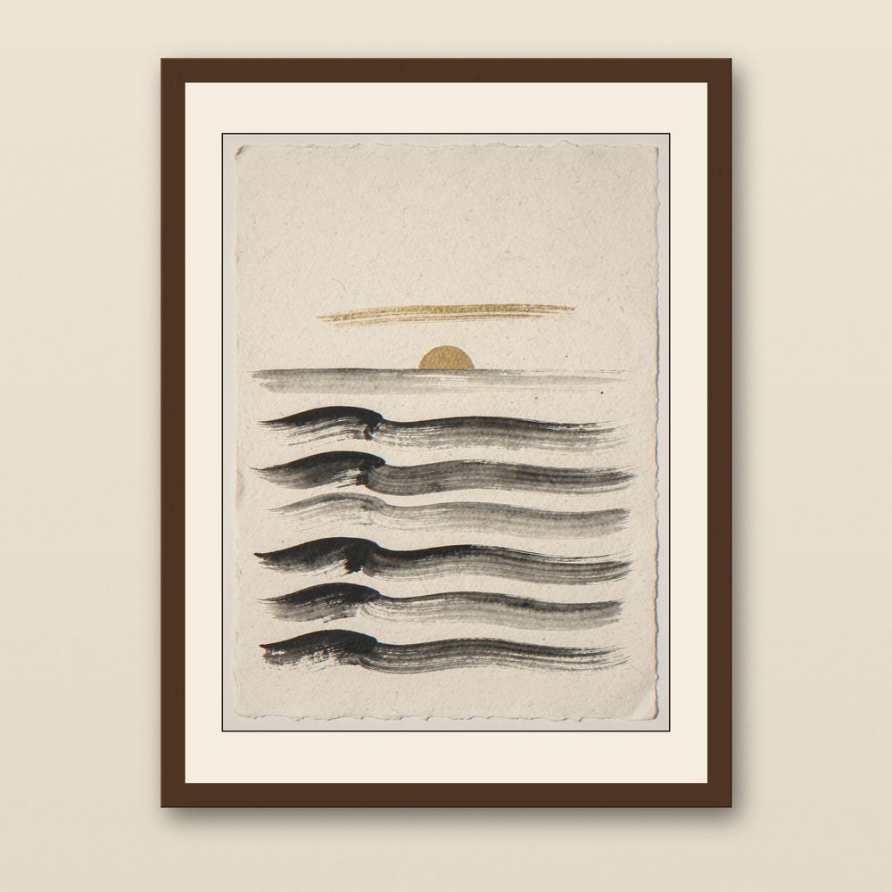 Japanese Ink Wave Art