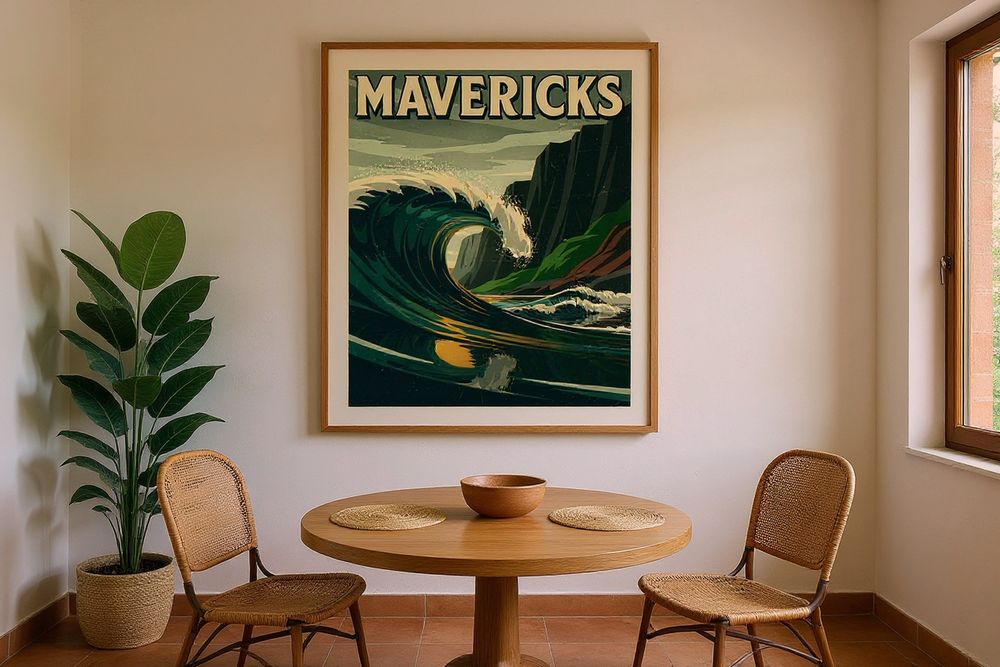 Mavericks Surf Poster