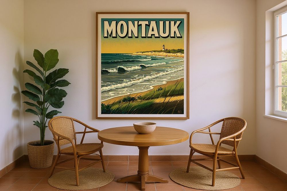 Montauk Surf Poster