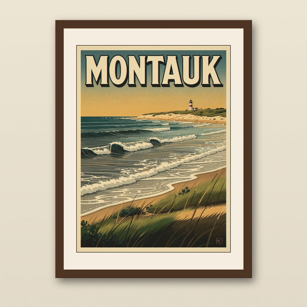 Montauk Surf Poster