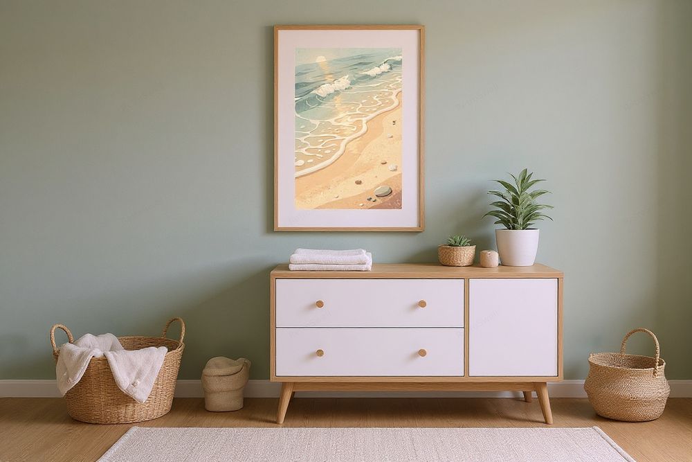 Ocean Waves Nursery Art — room mockup