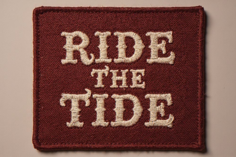 Ride the Tide Patch Print — room mockup