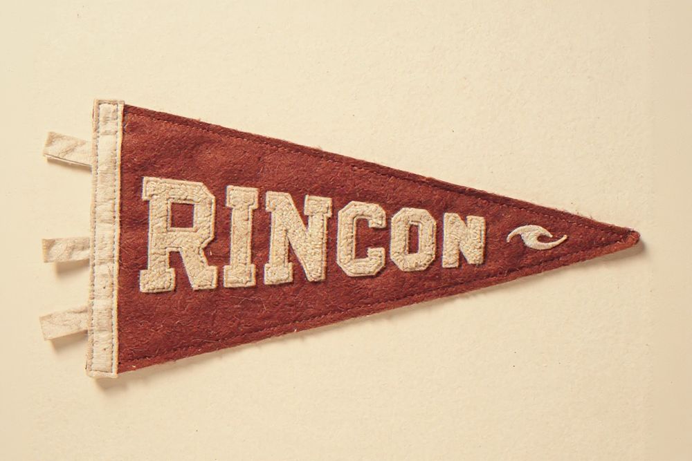 Rincon Surf Pennant Print — room mockup