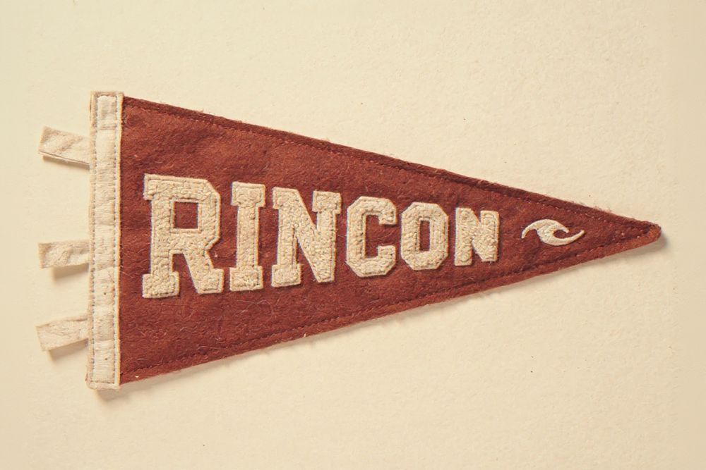 Rincon Surf Pennant Print — room mockup