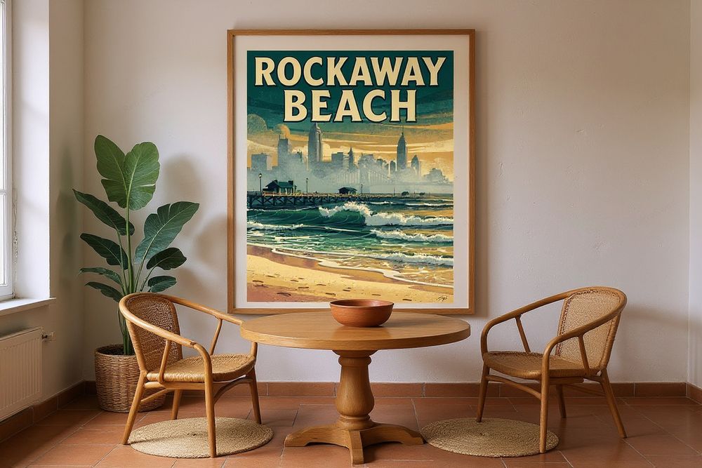 Rockaway Beach NYC Poster — room mockup