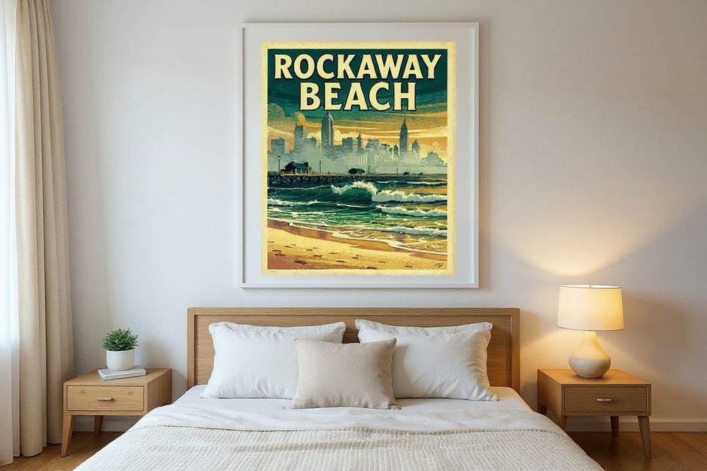 Rockaway Beach NYC Poster — room mockup