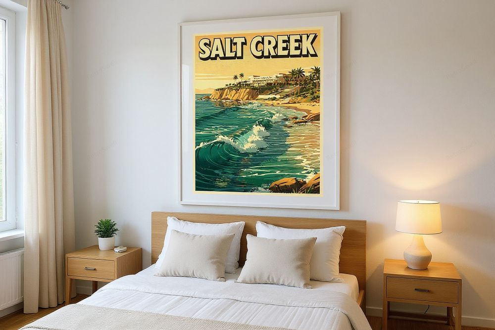 Salt Creek Surf Poster — room mockup