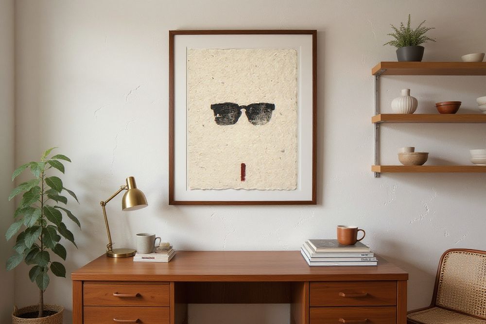 Sumi-e Sunglasses Print — room mockup