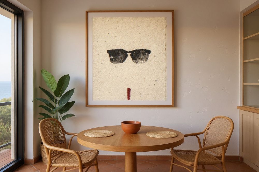 Sumi-e Sunglasses Print — room mockup