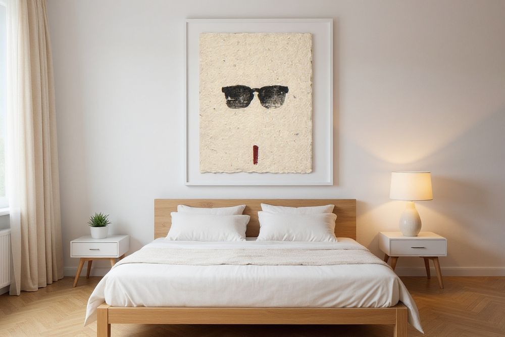 Sumi-e Sunglasses Print — room mockup