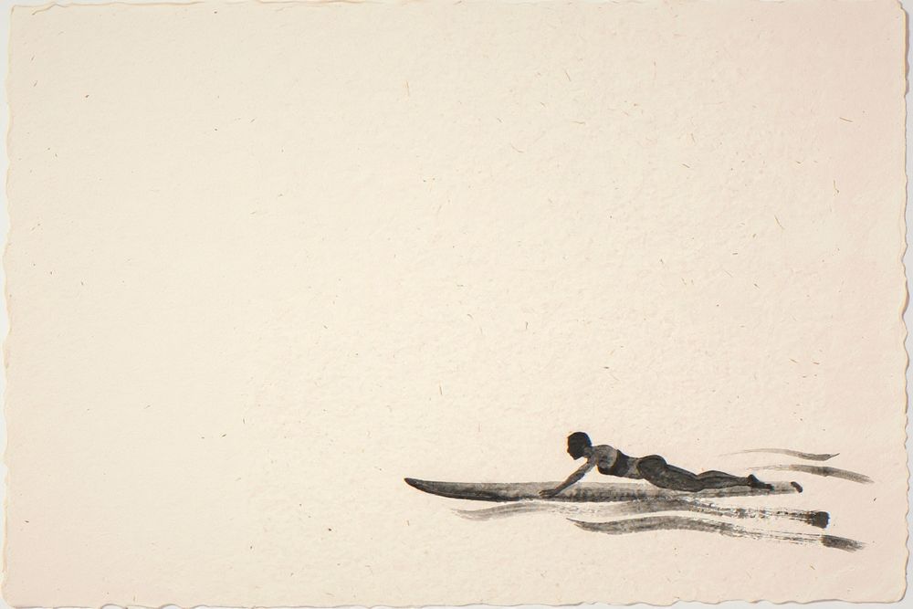 Sumi-e Surfer Print