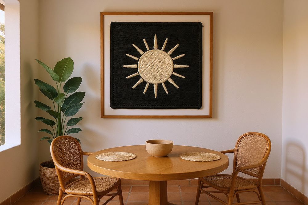 Sun Embroidered Patch Print