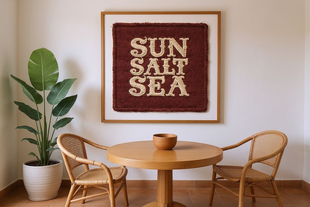 Sun Salt Sea Patch Print — room mockup