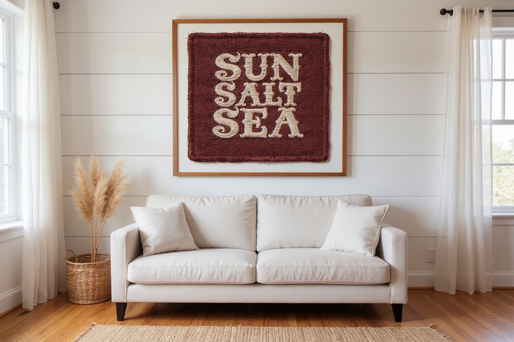 Sun Salt Sea Patch Print — room mockup