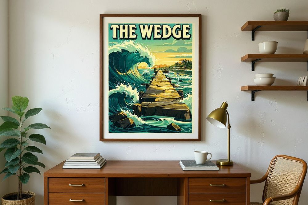 The Wedge Newport Beach Poster — room mockup