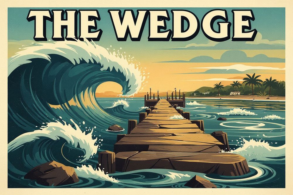 The Wedge Newport Beach Poster — room mockup