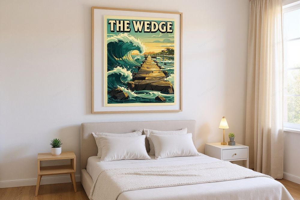 The Wedge Newport Beach Poster — room mockup