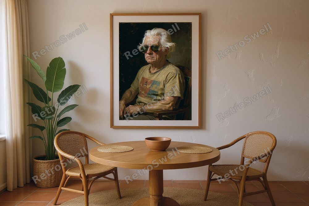 Thomas Jefferson Surf Art Print — room mockup