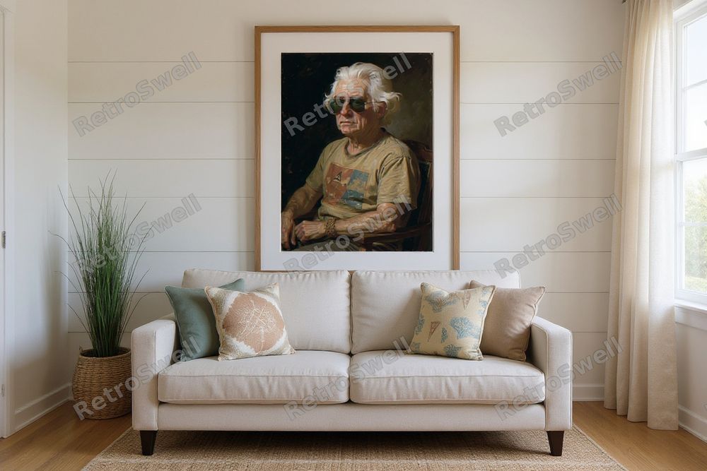 Thomas Jefferson Surf Art Print — room mockup