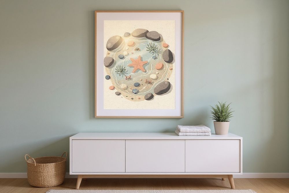 Tide Pool Art Print — room mockup