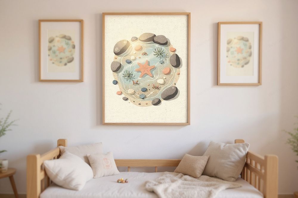 Tide Pool Art Print — room mockup