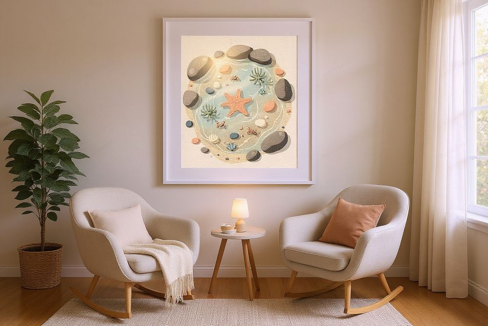 Tide Pool Art Print — room mockup