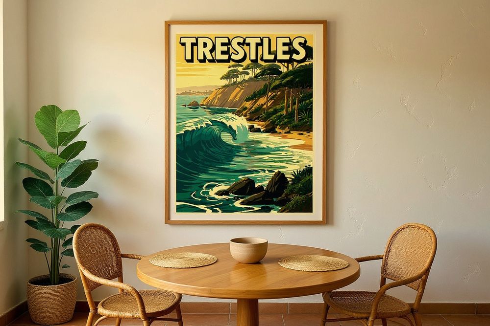 Trestles California Surf Poster
