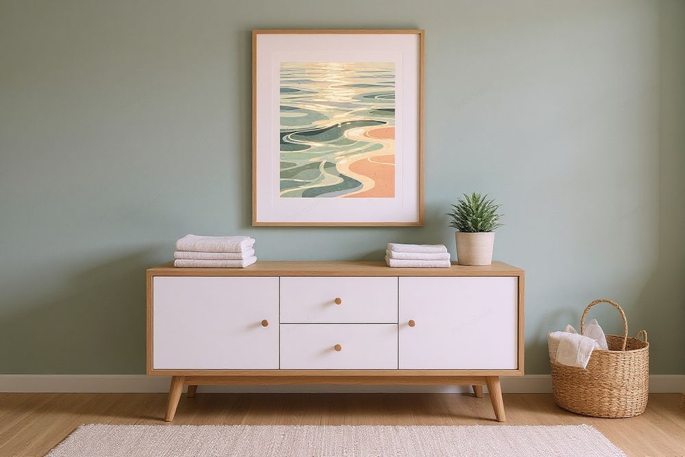 Wave Art Print — room mockup