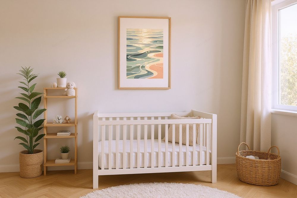 Wave Art Print — room mockup