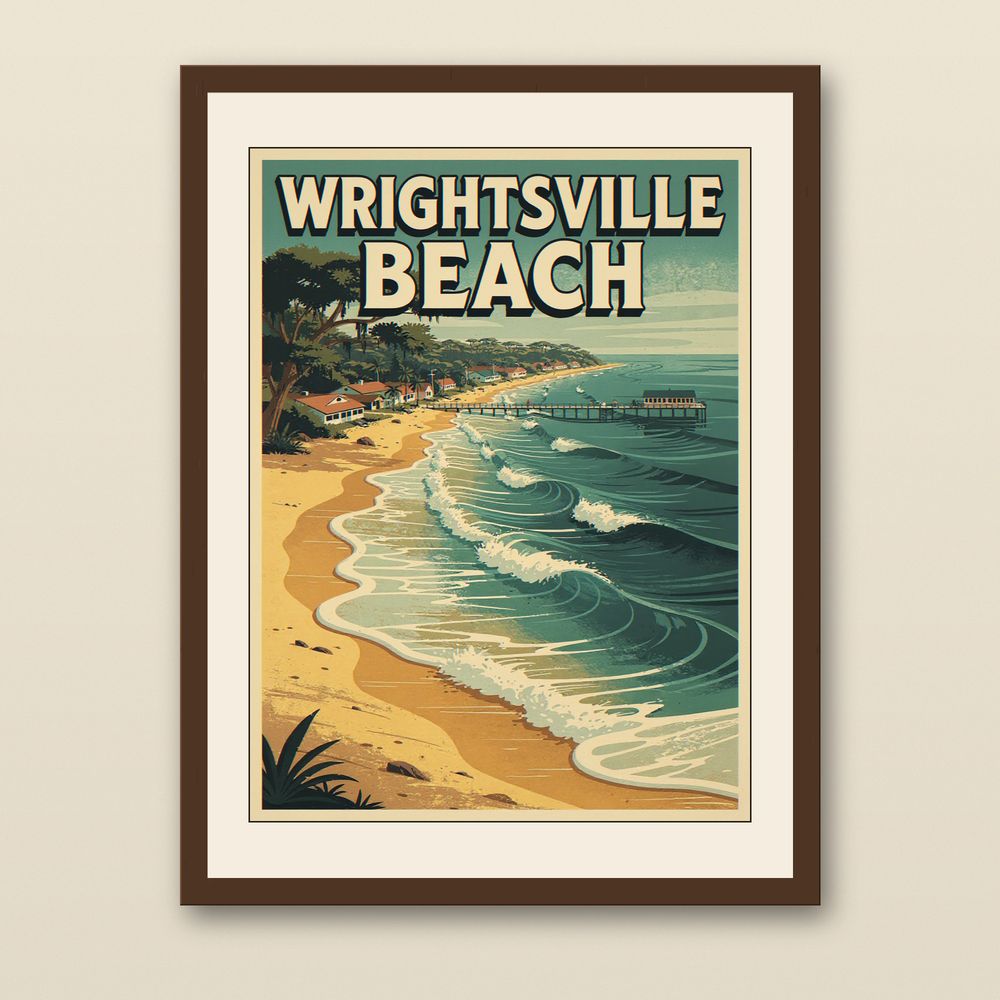 Wrightsville Beach Surf Poster