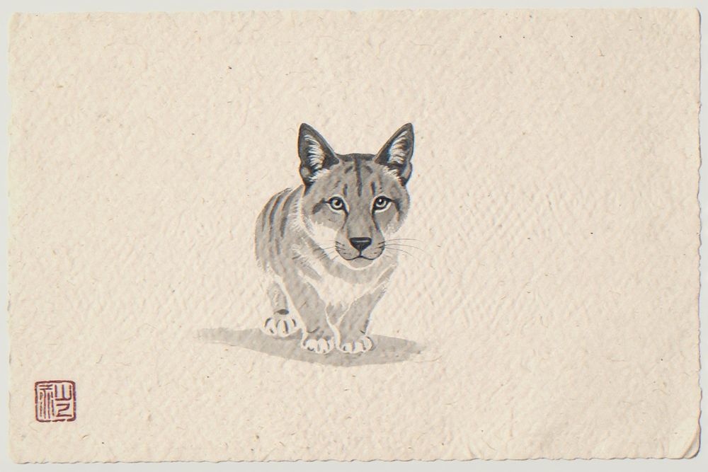 Xieyi Ink Dog Swimming Print